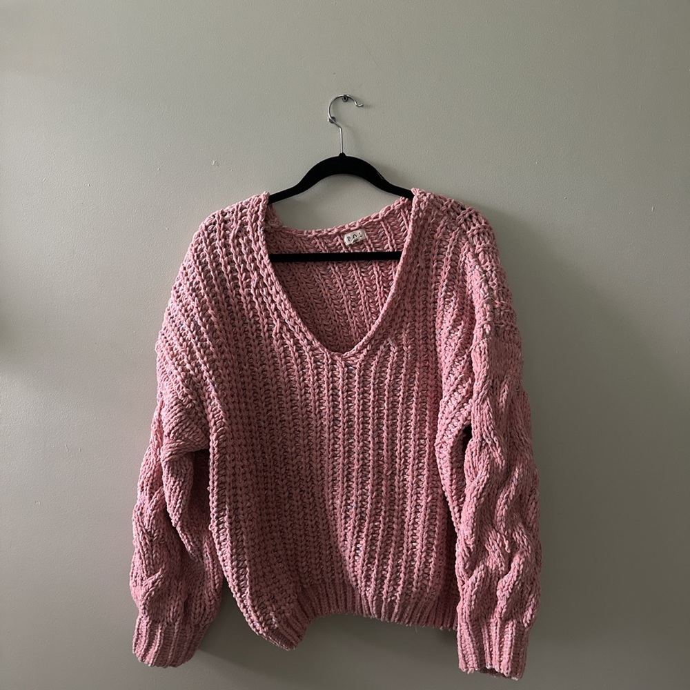 Hazel Boutique pink oversized sweater